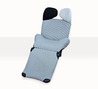 Wink Sessel mit gestreiftem Bikini-Bezug aus OUTDOORSTOFF in der Farbbezeichnung: A STREIFEN S 9700 und Ohrenbezug aus OUTDOORSTOFF mit der Farbbezeichnung:O UNI 9206